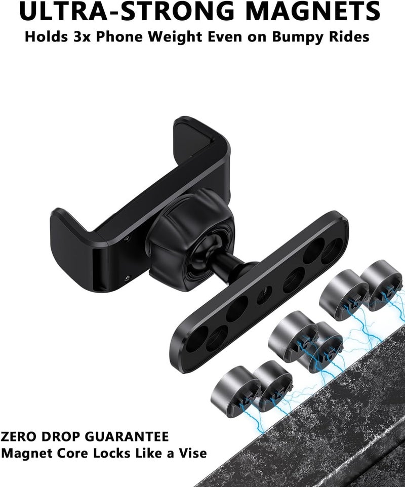 EPhemeralLuxe Gym Magnetic Phone Holder, 360° Adjustable Magnetic Phone Mount Attach to Metal Surface, Gym Magnet Phone Cradles Compatible with All 4.7-6.5" Smartphones - Image 2